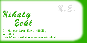mihaly eckl business card